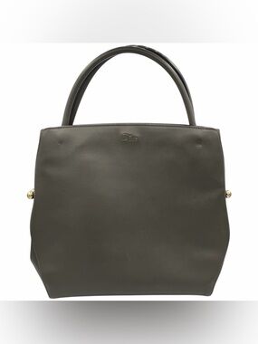 Dior Bar Tote Grey Smooth Calfskin Leather Top Handle Designer Bag